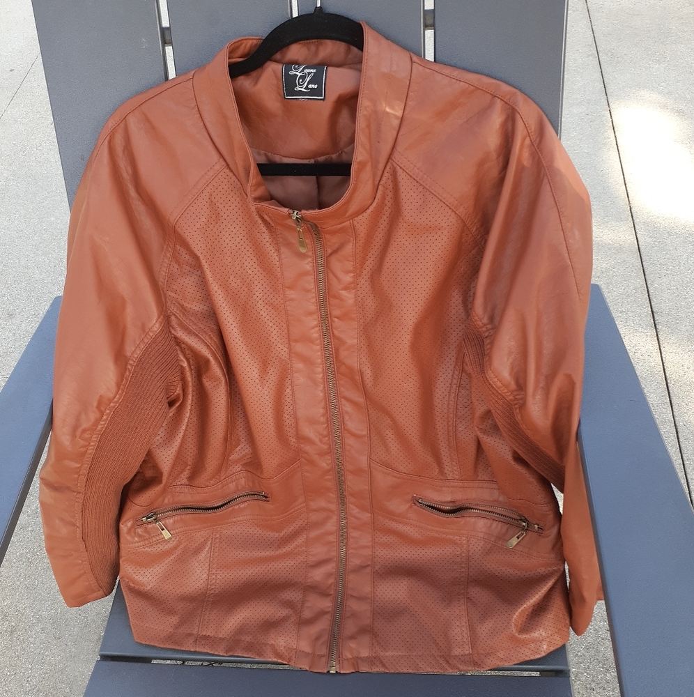 Laura Lane faux leather jacket